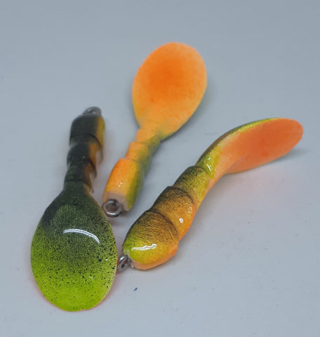 Waggerbait™ Craw Tails - Orange Craw - The Ugly Pike Bait Co.