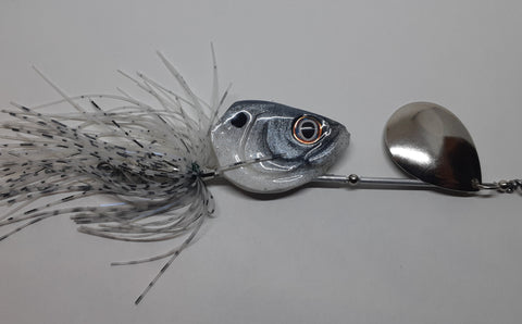 3/4 ounce Mouse with chrome blade - The Ugly Pike Bait Co.