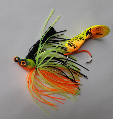 Waggerbait™ swim jig - Fire Tiger - The Ugly Pike Bait Co.