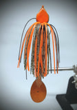Smashed Head  Waggerbait™ swim jig - Orange Craw - The Ugly Pike Bait Co.