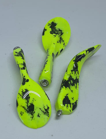 Waggerbait™ Tails - Chartreuse Splatter - The Ugly Pike Bait Co.