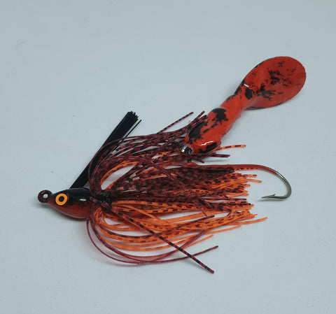 Waggerbait™ swim jig - ( what the fork )  WTF Red