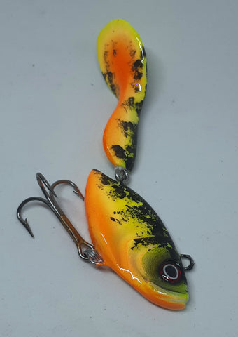 6" Waggerbait Swimmer - Fire Tiger