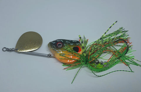 3/4 ounce Sunfish with gold glitter blade – The Ugly Pike Bait Co.