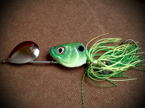 3/4 ounce Citrus Lime with chrome blade - The Ugly Pike Bait Co.